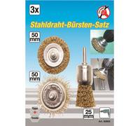 KRAFTMANN 50903 Jeu de brosses métalliques pour perceuses, 3 pièces