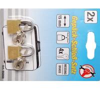 KRAFTMANN 85808 Jeu de serrures à bagages, 15 mm, 2 pcs.