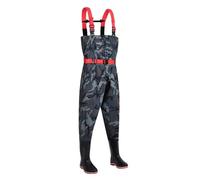 Kraftpaid Waders Peche Homme,Cuissarde Peche,Chasse Waders Poitrine avec Bottes,Waders De PêChe Taille Haute,Cuissardes De PêChe Waders,Respirant,AntidéRapantes,Confortable,pour PêChe,Jardinage