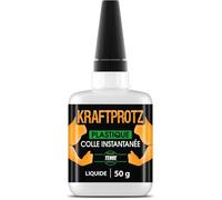 KRAFTPROTZ PLASTIQUE 50 g Colle pour plastique & colle pour matières synthétiques transparente Super Colle rapide extra forte