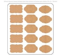 Krafts Étiquettes autocollantes pour bocaux à bouteilles avec huiles essentielles Décoration de stockage alimentaire Marron