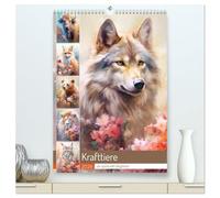 Krafttiere als spirituelle Begleiter (hochwertiger Premium Wandkalender 2026 DIN A2 hoch), Kunstdruck in Hochglanz: Kraftvolle Seelengefährten für ein aufbauendes Jahr