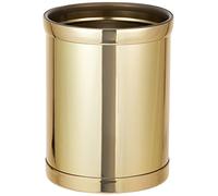 Kraftware Corbeille Ronde en Mylar, 8 litres, Couleur Laiton Poli