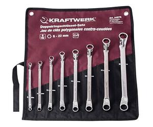 Kraftwerk 3497R Sac 8 clés Torx plat 2 fourches 6-22 mm