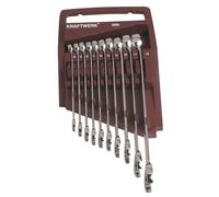 Kraftwerk 3556 Jeu de 10 clés polygonales à cliquet 8-19 mm