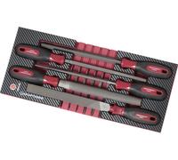 KRAFTWERK 4903-24, Jeu de limes, Noir, Rouge, 394 mm, 168 mm, 30 mm