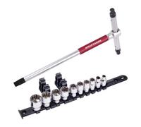 Kraftwerk Clé à douille COMBI Kraftwerk, jeu de 3/8" avec clé en T, 11 pièces. Quantité:1