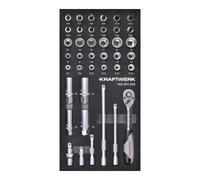 Kraftwerk Kraftwerk 3/8" Jeu de clé à cliquet à 40 pièces 20x40 insert Quantité:1