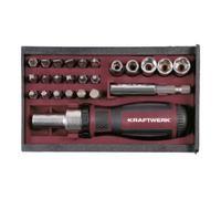 Kraftwerk Kraftwerk Boîte de bits de tournevis à cliquet 1/4", 25 pièces Quantité:1