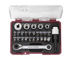 Kraftwerk Kraftwerk Boîte d'embouts avec mini liquet 1/4" S2, 27 pcs Quantité:1