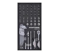 Kraftwerk Kraftwerk Jeu de douilles à cliquet 1/4" 63 pièces 20x40 insert Quantité:1