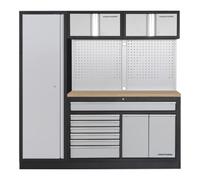 Kraftwerk Kraftwerk MOBILIO 2 pcs combiné large, panneau perforé, armoire haute 1t, hêtre Quantité:1