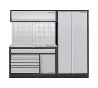 Kraftwerk Kraftwerk MOBILIO 2 pcs combiné large, panneau perforé, armoire haute 2t, inox Quantité:1