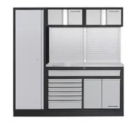 Kraftwerk Kraftwerk MOBILIO 2 pcs combo large, panneau perforé, armoire haute 1t, acier inoxydable Quantité:1