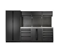 Kraftwerk Tools 3964G-BLK-IX MOBILIO BLK Mobilier d'atelier 4 éléments, Acier inoxydable