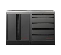 Kraftwerk Mobilier d'atelier Mobilio 2 éléments Kraftwerk, acier inoxydable, 5 tiroirs Quantité:1