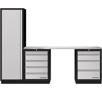 Kraftwerk Mobilier d'atelier Mobilio 3 éléments Kraftwerk, armoire haute, acier inoxydable Quantité:1