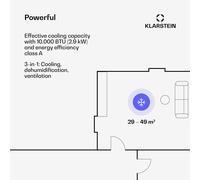 Kraftwerk Smart 10K Climatiseur 3-en-1 10000 BTU Contrôle par application Télécommande A
