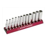 Kraftwerk Tools 101990 Jeu de 12 douilles longues MAGALU 1/4"