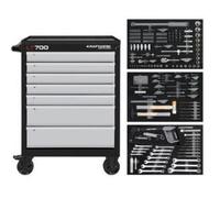 Kraftwerk Tools 102.107.214 LT LINE Servante d'atelier LT700, 7 tiroirs, 259-pcs.