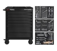 Kraftwerk Tools 102.107.BLK2 BT LINE Servante d'atelier BT700s, 7 tiroirs, 113 pcs.