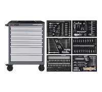 Kraftwerk Tools 102.117.104 Chariot d'atelier BT700 avec 7 tiroirs équipé, 301 pcs.