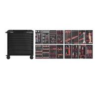 Kraftwerk Tools 102.217.BLK1 BT LINE Servante d'atelier BT900 7 tiroirs noir, 241 pcs.