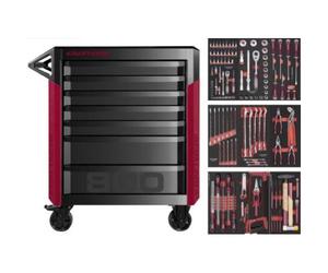 Kraftwerk Tools 102.550.502 PRO LINE Servante d'atelier PT800 7 tiroirs 143 pcs.