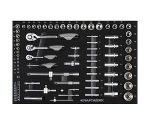 Kraftwerk Tools 105.102.011 Insert de douilles 1/4"+3/8"+1/2" 86-pcs.