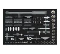 Kraftwerk Tools 105.102.017 Insert de Douilles 1/4" 1/2" pour servante d'atelier 164-pcs