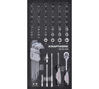 Kraftwerk Tools 105.301.035 Jeu de cliquets rÃ©versibles 1/4" 61-pcs. Insert 20x40