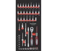 Kraftwerk Tools 105.401.001 Jeu de douilles 1/4" 46pcs. Inlay 20x40