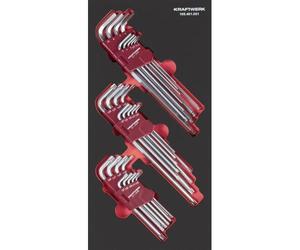 Kraftwerk Tools 105.401.051 PRO LINE EVA3 Jeu de clÃ©s mÃ¢les coudÃ©es 20x40 28 pcs.
