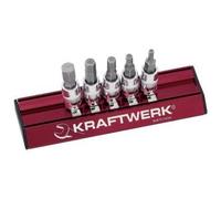 Kraftwerk Tools 106599 Jeu 5 douilles-embouts 6p.cr. Pouce 1/4"