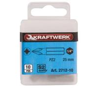 Kraftwerk Tools 2712-10 Embout Pozidriv 1/4" 25 mm No. 2, 10pcs