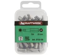 Kraftwerk Tools 2732-50 Embout TX 1/4" 25 mm T15, 50 pcs
