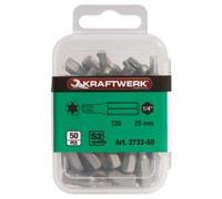 Kraftwerk Tools 2733-50 Embout TX 1/4" 25 mm T20, 50 pcs