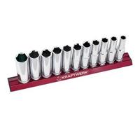 Kraftwerk Tools 301990 Jeu de 11 douilles longues MAGALU 1/2"