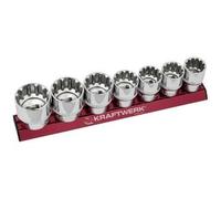 Kraftwerk Tools 330991 Jeu de 7 douilles COMBI MAGALU 1/2"