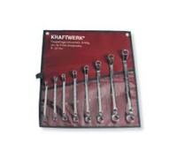 Kraftwerk Tools 3497R Jeu de 8 clés polygonales contrecoudées 6 à 22 mm, trousse