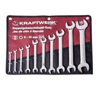 Kraftwerk Tools 3553R Jeu de 10 clés à fourche 6 à 32 mm dans trousse