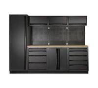 Kraftwerk Tools 3964B-BLK-EX MOBILIO-EX BLK Mobilier d'atelier 4 éléments, Hêtre