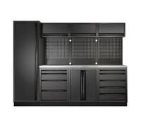 Kraftwerk Tools 3964B-BLK-IX MOBILIO BLK Mobilier d'atelier 4 éléments, Acier inoxydable