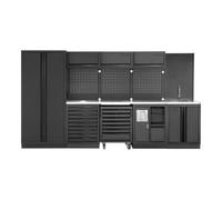 Kraftwerk Tools 3964D-BLK-IX-SANA MOBILIO BLK SANITORY Mobilier d'atelier 4 éléments, inox
