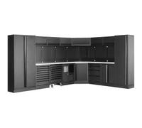 Kraftwerk Tools 3964E-BLK-IX Mobilier d'atelier 8 éléments MOBILIO BLK Acier inoxydable