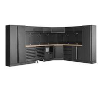 Kraftwerk Tools 3964E-BLK Mobilier d'atelier 8 éléments MOBILIO BLK Hêtre