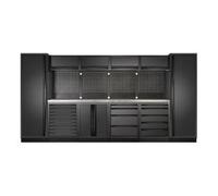 Kraftwerk Tools 3964F-BLK-IX MOBILIO BLK Mobilier d'atelier 6 éléments, Acier inoxydable