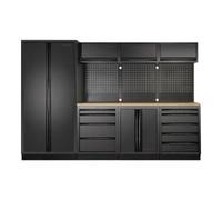 Kraftwerk Tools 3964G-BLK-EX MOBILIO-EX BLK Mobilier d'atelier 4 éléments, Hêtre
