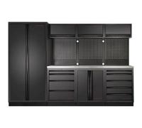 Kraftwerk Tools 3964G-BLK-IX MOBILIO BLK Mobilier d'atelier 4 éléments, Acier inoxydable