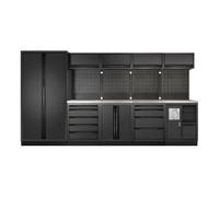 Kraftwerk Tools 3964H-BLK-IX MOBILIO BLK Mobilier d'atelier 5 éléments, Acier inoxydable